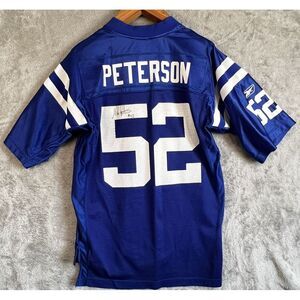 Indianapolis Colts Mike Peterson Jersey #52 Autographed Men's M NFL On Field Y2K